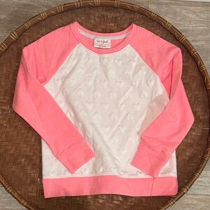 Cat & Jack Pink and White Raglan Top